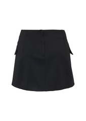 Dolce & Gabbana Stretch Wool Crepe Mini Skirt