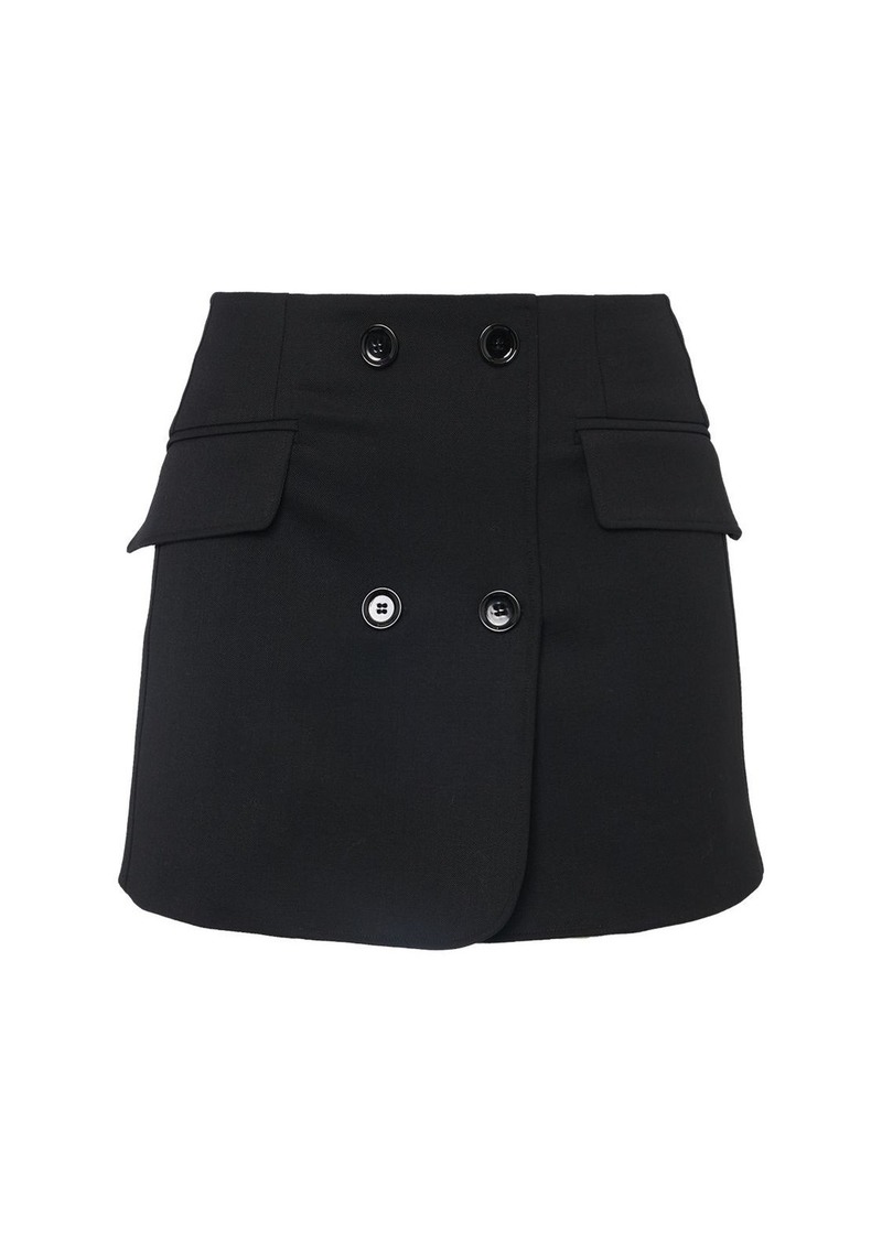 Dolce & Gabbana Stretch Wool Crepe Mini Skirt