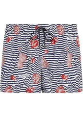 Dolce & Gabbana stripe shell print swim shorts