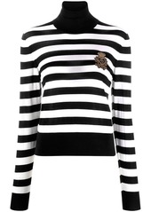 Dolce & Gabbana striped crest logo jumper
