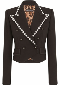 Dolce & Gabbana Spencer crystal-embellished wool jacket