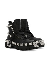 Dolce & Gabbana studded leather combat boots