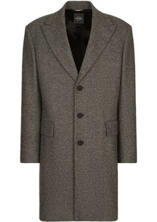 Dolce & Gabbana herringbone-pattern single-breasted coat