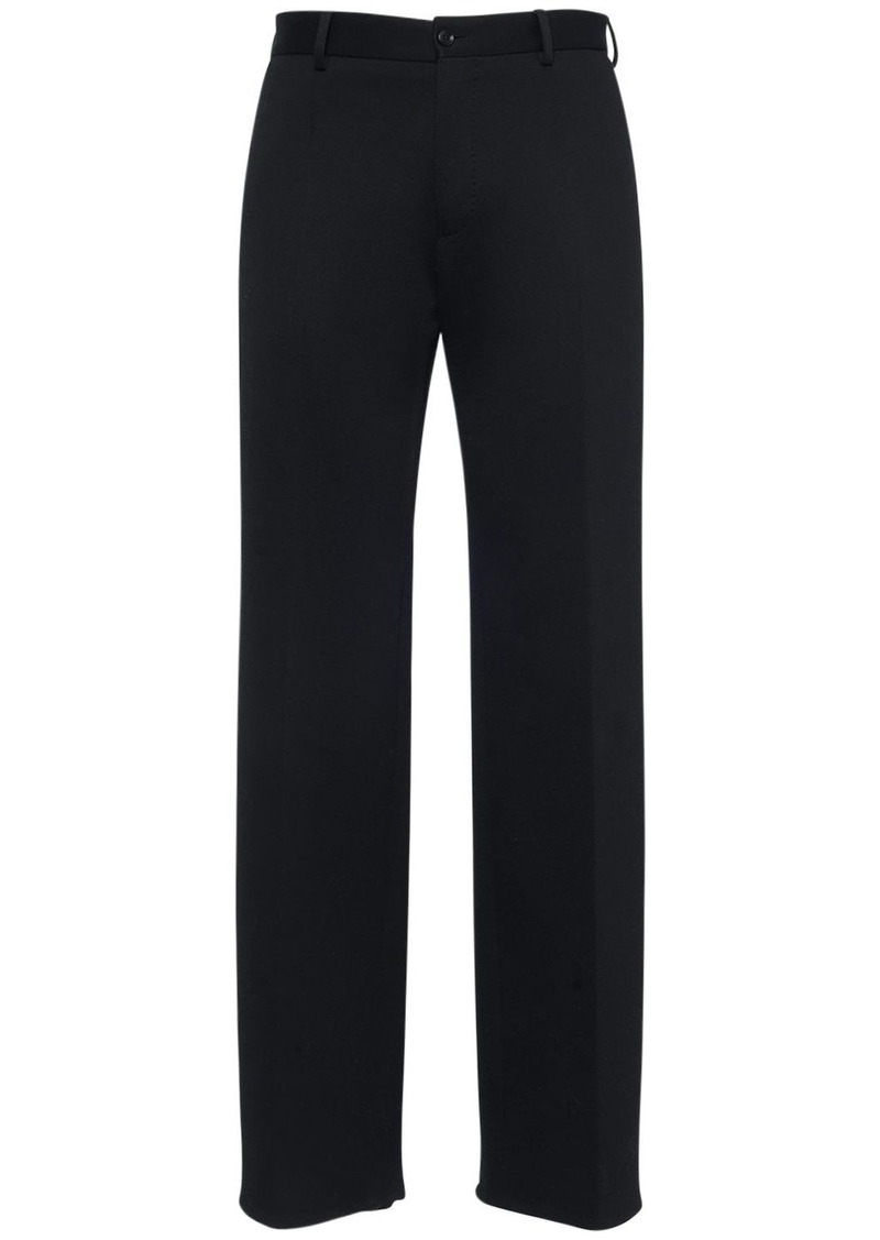 Dolce & Gabbana Tech Cotton Jersey Wide Pants