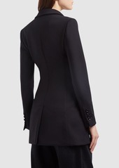 Dolce & Gabbana Tech Jersey Single Breasted Long Jacket