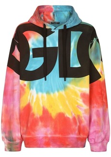 Dolce & Gabbana tie-dye logo-print hoodie