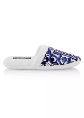 Dolce & Gabbana Tile-Print Terry Slippers