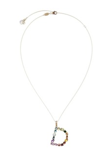 Dolce & Gabbana 18kt yellow gold initial D gemstone necklace