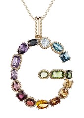 Dolce & Gabbana 18kt yellow gold initial G gemstone necklace