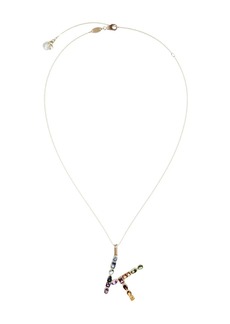 Dolce & Gabbana 18kt yellow gold initial K gemstone necklace