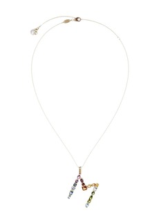 Dolce & Gabbana 18kt yellow gold initial M gemstone necklace