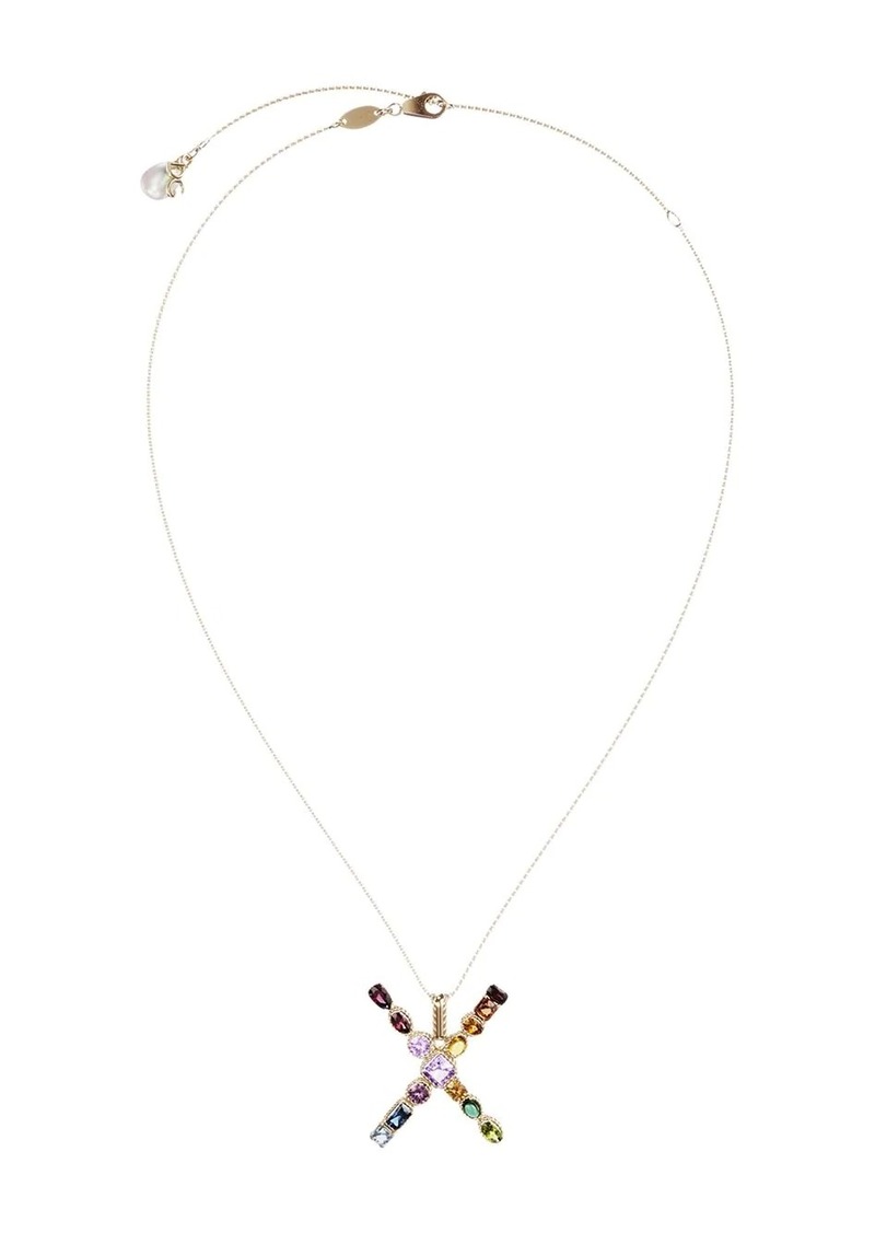 Dolce & Gabbana 18kt yellow gold initial X necklace