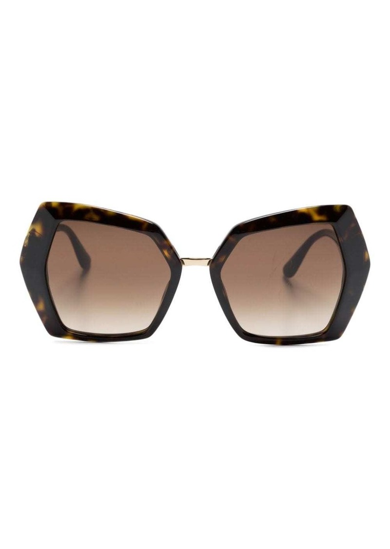 Dolce & Gabbana tortoiseshell-effect butterfly-frame sunglasses