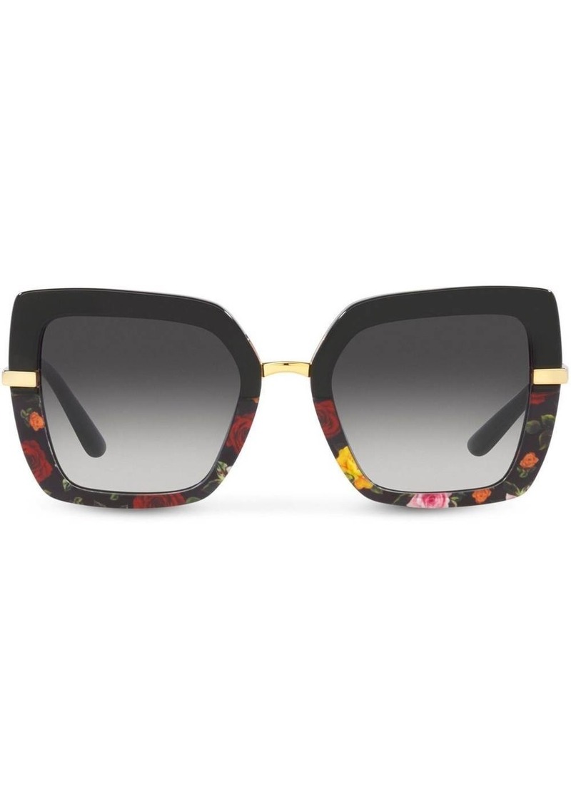 Dolce & Gabbana tortoiseshell-frame logo sunglasses