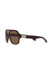 Dolce & Gabbana tortoiseshell pilot-frame sunglasses