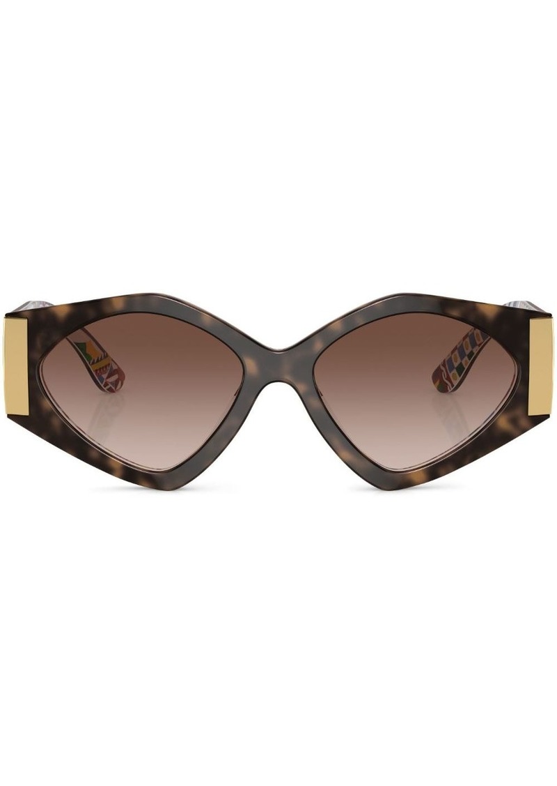 Dolce & Gabbana tortoiseshell round-frame sunglasses