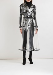 Dolce & Gabbana Transparent Double Breasted Trench Coat