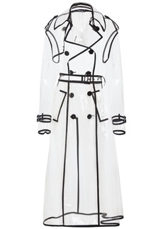 Dolce & Gabbana Transparent Double Breasted Trench Coat