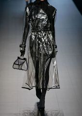Dolce & Gabbana Transparent Double Breasted Trench Coat