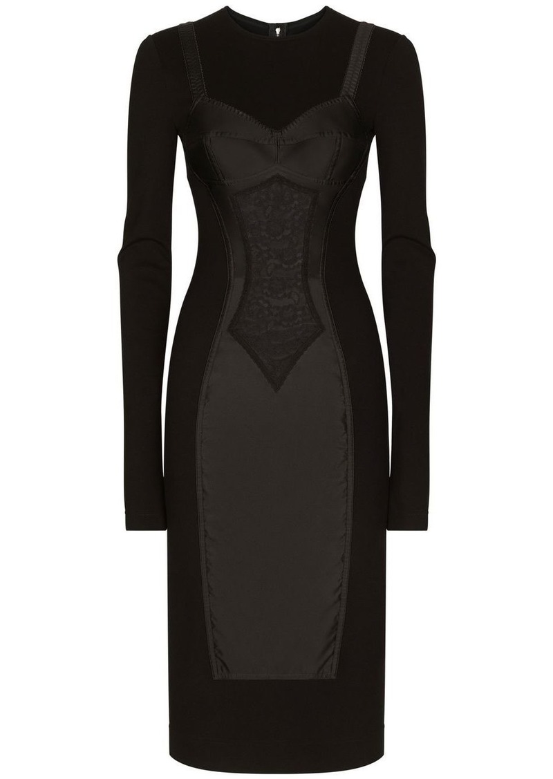 Dolce & Gabbana trompe l'oeil-detailed sheath dress