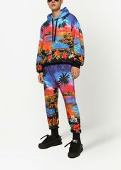 Dolce & Gabbana tropical-print drawstring track pants