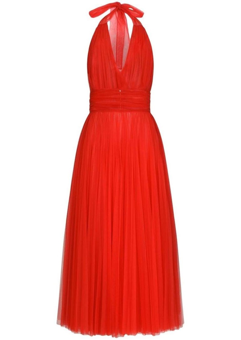 Dolce & Gabbana tulle halterneck midi dress