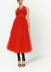 Dolce & Gabbana tulle halterneck midi dress