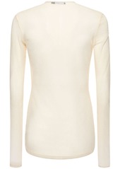 Dolce & Gabbana Tulle Long Sleeve Crewneck T-shirt
