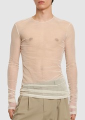 Dolce & Gabbana Tulle Long Sleeve Crewneck T-shirt