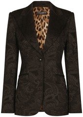 Dolce & Gabbana Turlington floral-jacquard single-breasted blazer