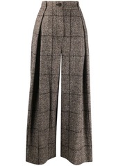 Dolce & Gabbana tweed check wide-leg trousers