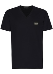 Dolce & Gabbana logo-tag V-neck T-shirt