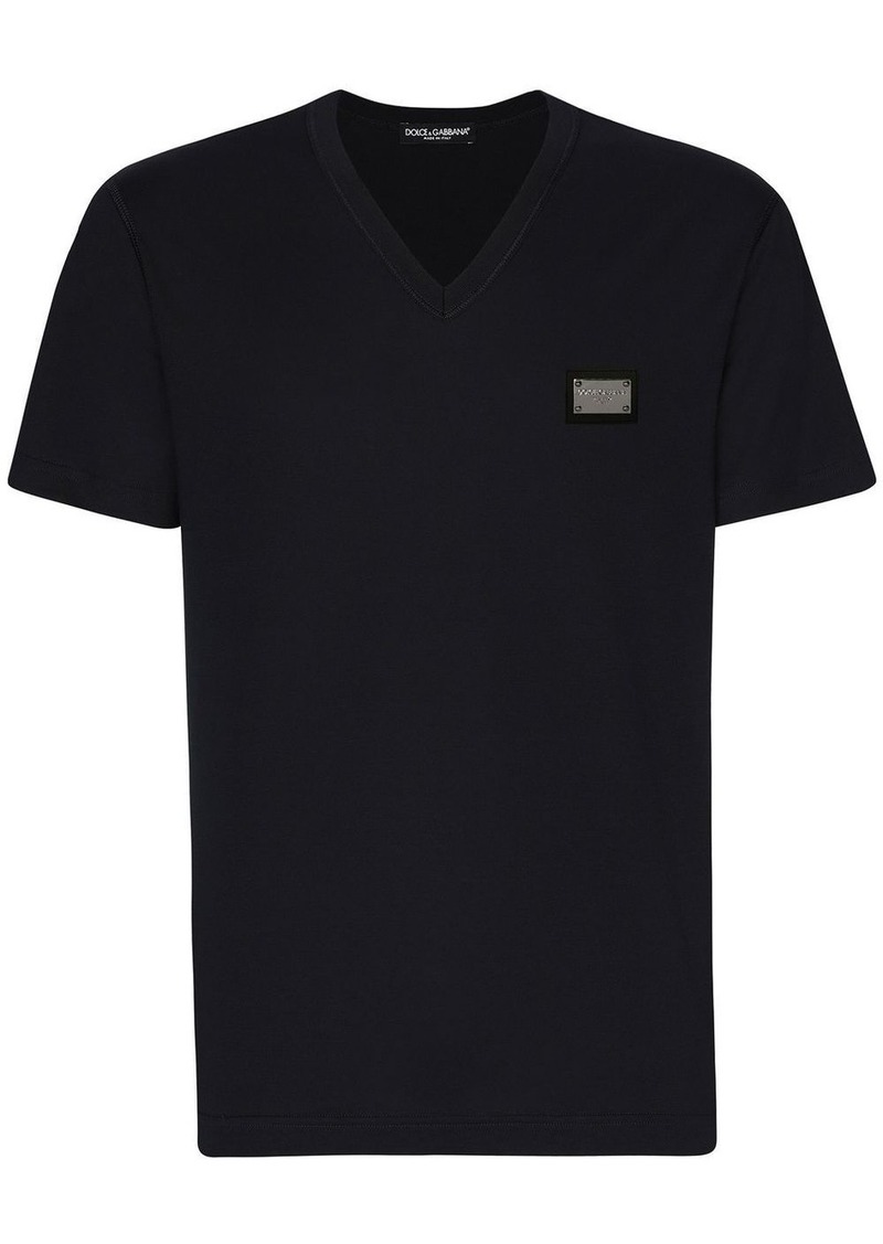 Dolce & Gabbana logo-tag V-neck T-shirt