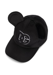 Dolce & Gabbana velvet animal-ears baseball cap