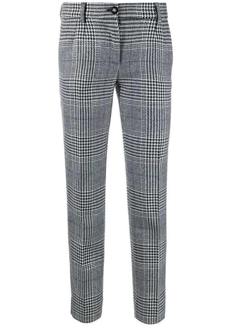 Dolce & Gabbana virgin wool tartan trousers