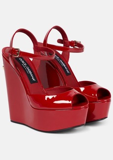 Dolce & Gabbana Wedge platform patent leather sandals
