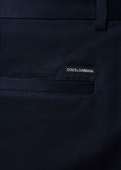 Dolce & Gabbana Wide Cotton Gabardine Chino Pants
