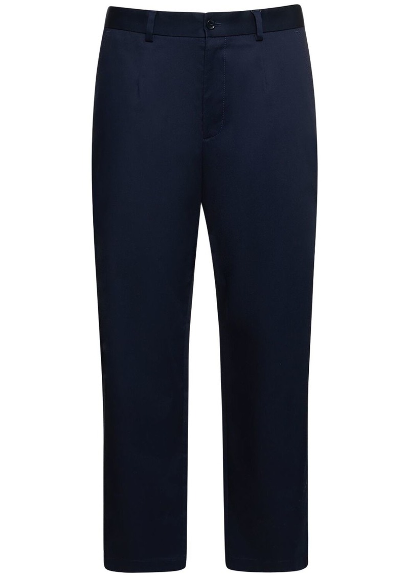 Dolce & Gabbana Wide Cotton Gabardine Chino Pants