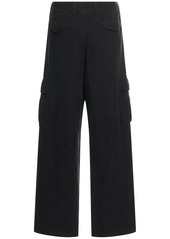 Dolce & Gabbana Wide Leg Linen Cargo Pants