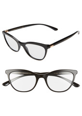 Dolce & Gabbana 50mm Optical Cat Eye Glasses in Black at Nordstrom