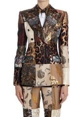 Dolce & Gabbana Brocade & Jacquard Patchwork Double Breasted Jacket
