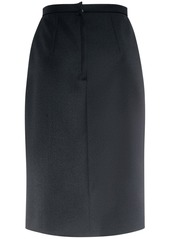 Dolce & Gabbana Wool Blend Crepe Midi Skirt