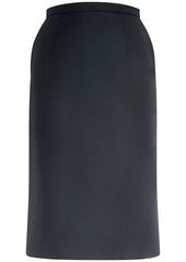 Dolce & Gabbana Wool Blend Crepe Midi Skirt