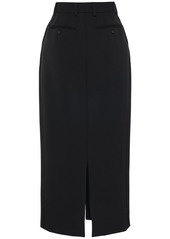 Dolce & Gabbana Wool Blend Gabardine Midi Skirt