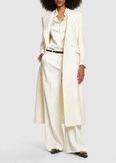 Dolce & Gabbana Wool Cady Double Breast Long Coat
