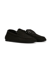 Dolce & Gabbana woven almond-toe loafers