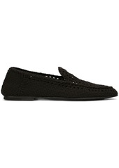 Dolce & Gabbana woven almond-toe loafers