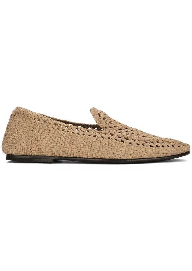 Dolce & Gabbana woven leather slippers