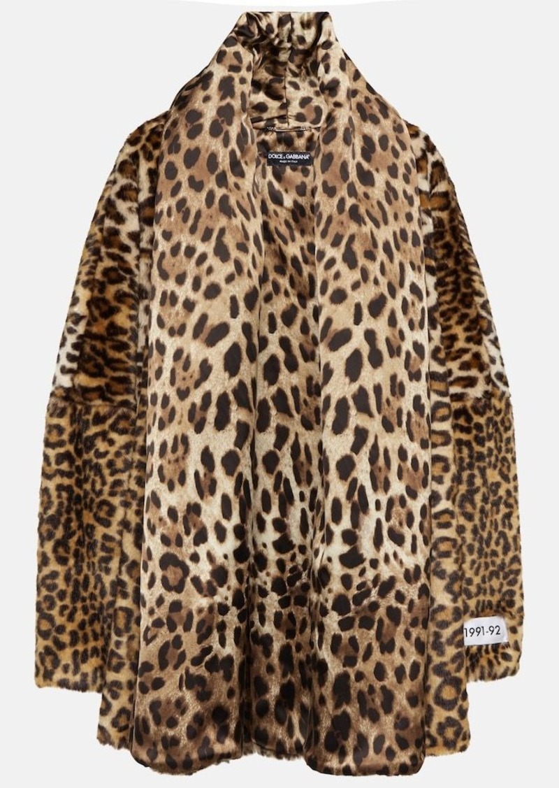 Dolce & Gabbana x Kim faux fur coat