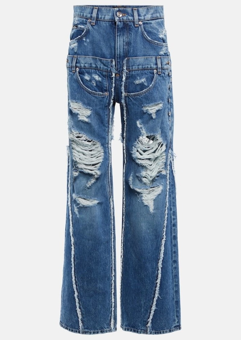 Dolce & Gabbana x Kim patchwork ripped denim jeans